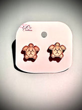 Load image into Gallery viewer, Turtle Button Stud Earrings