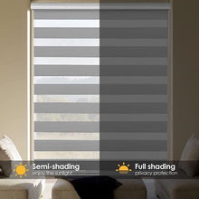Load image into Gallery viewer, Allbright Zebra Blinds Dual Layer 35&quot; W X 72&quot;,Grey