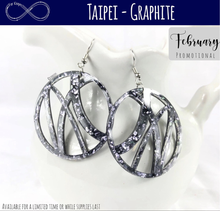 Load image into Gallery viewer, Taipei Graphite Acrylic Earrings