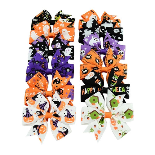 Halloween Pigtail Bows
