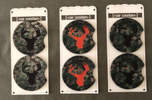 Load image into Gallery viewer, Hunting Camo with Buck Car Coasters