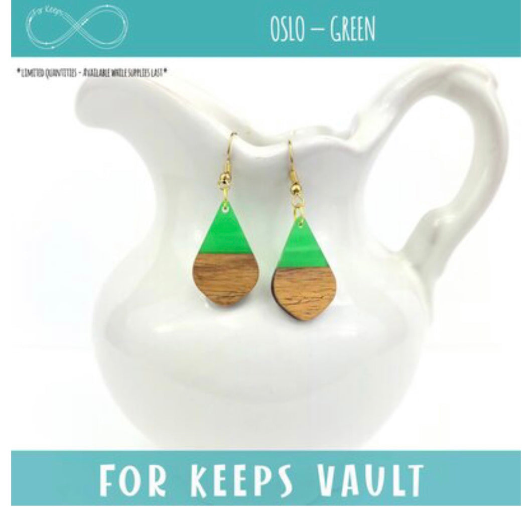 For Keeps Oslo Earrings Green