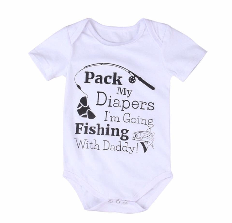 Pack My Diapers I’m Going Fishing With Daddy Onesie