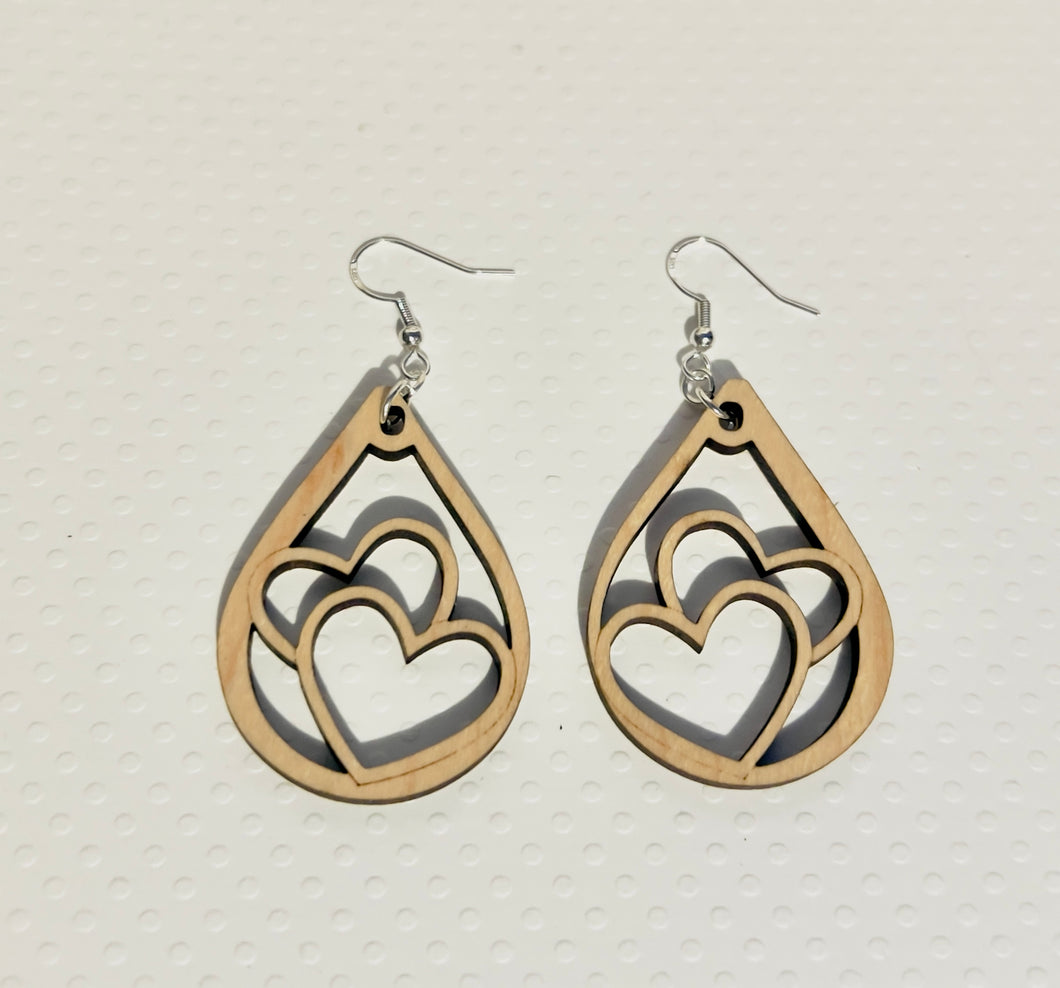 Double the Love heart earrings