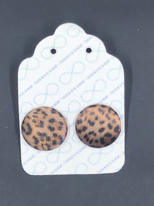For Keeps Large Leopard Button Studs