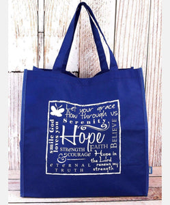 Inspirational Bag ~ Written Reflections of Hope ~ Blue