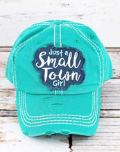 Load image into Gallery viewer, Distressed Baseball Cap Just a Small Town Girl