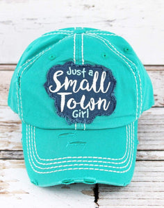 Distressed Baseball Cap Just a Small Town Girl