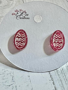 Easter Button Stud Earrings