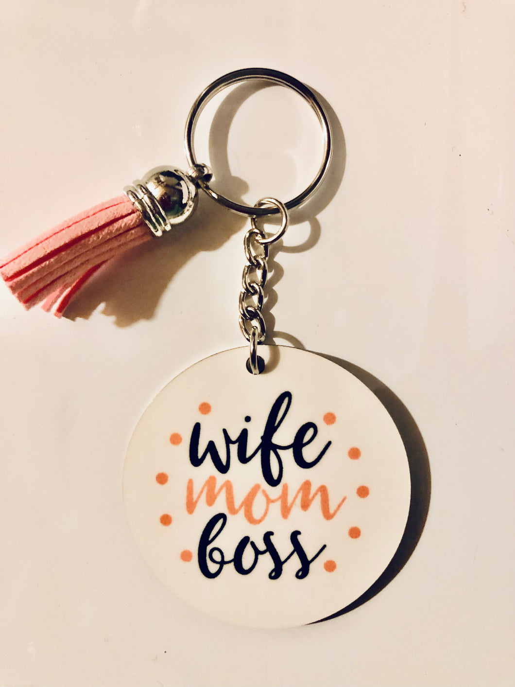 Wife Mom Boss Keychain