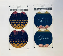 Load image into Gallery viewer, Love &amp; Hearts Car Coasters