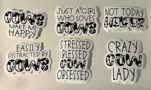Cow Obsession Stickers