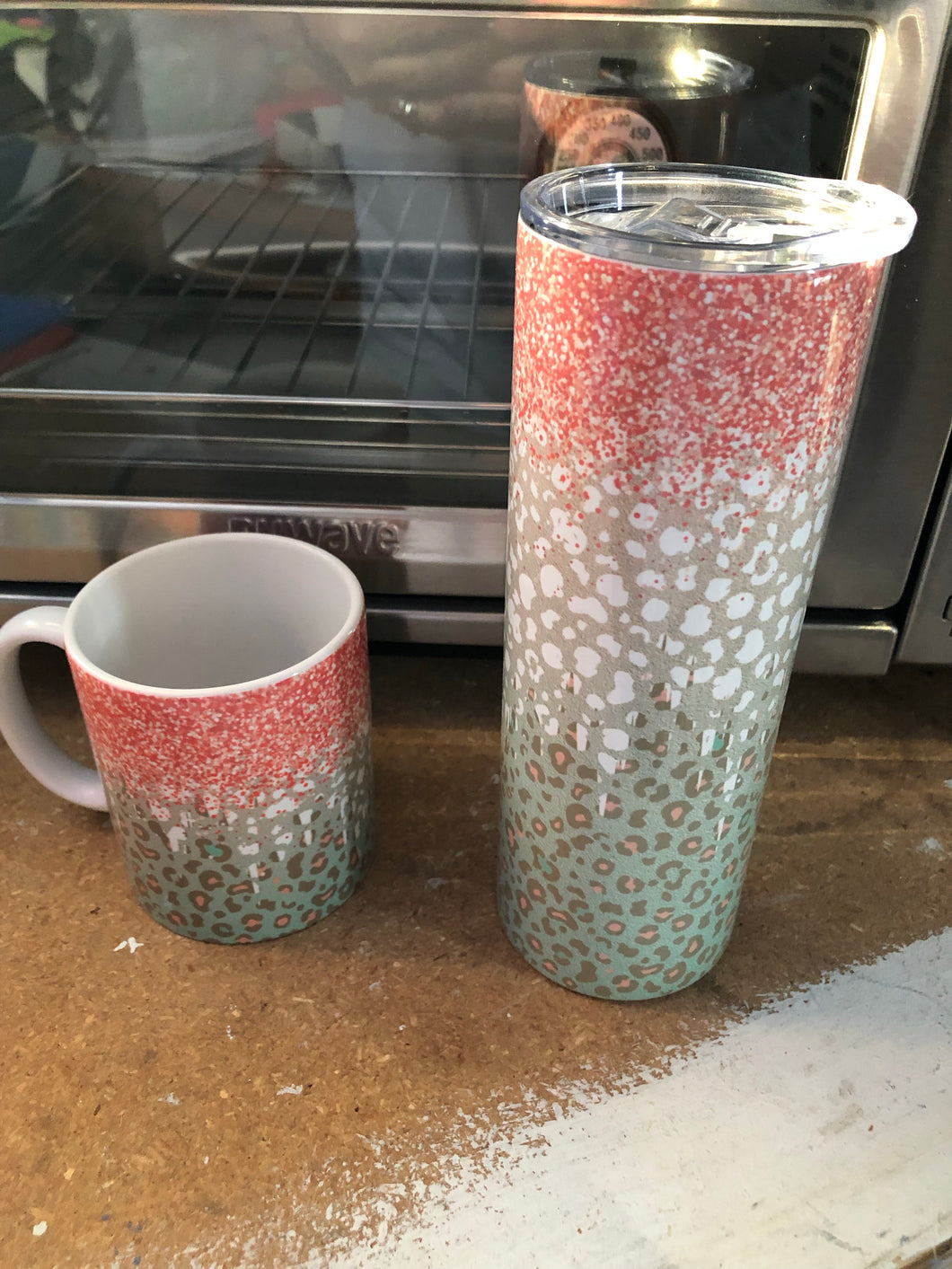 The Pink Mint tumbler and mug