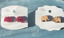 Load image into Gallery viewer, Petite Elephant Stud Earrings
