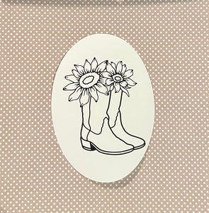 Sunflower Boots Sticker