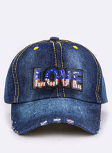 Load image into Gallery viewer, “Love” Denim Baseball Cap